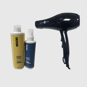 MOOD Phon Black Star Turbo Piuma 1700 Watt  +  Kit Mare  Shampoo E Spray Doposole
