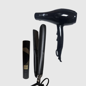 GHD Kit Con Piastra  Platinum + Phon Black Star  Turbo Piuma 1700 Watt  + Omaggio Lacca  Perfect Ending