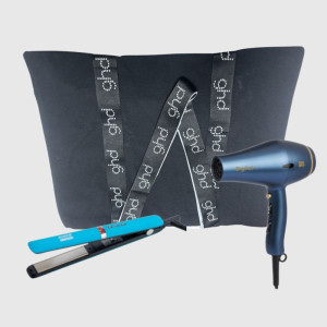 GHD Phon Labor Digitalair 2200 Watt Pro Elite Le 011 + Piastra Kiepe Celeste + Borsa In Tela