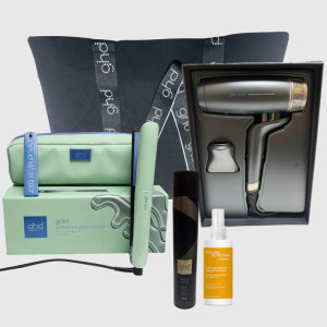 GHD Phon  Speed 2100 Watt  + Piastra  Gold Jelly Con Pochette +spray Solare Edelstein+ Borsa + Lacca  Perfect Ending