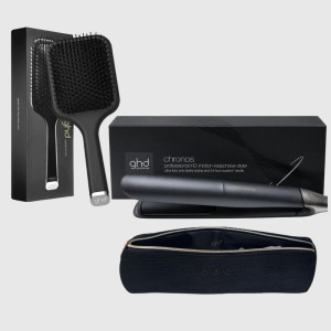GHD Piastra  Chronos + Spazzola  Paddle Brush  + Pochette  Termoresistente
