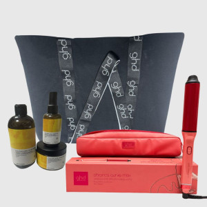 ghd Kit Mare Con Ferro  Chronos Max Wand 38 Mm Con Pochette Piu' Kit Mare Elgon Con Shampoo Sun 500 Ml Wave Lock 150 Ml E Mask Sun 300 Ml In Regalo