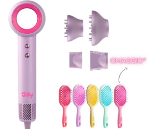 LABOR Phon  Silky Curl1400 Watt X Capelli Ricci Con In Omaggio Spazzola Silky Brush Colore A Scelta