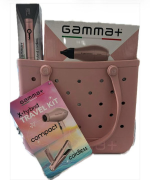 GAMMAPIU' Kit Gamma+ Piastra Cordless Senza Fili + Phon X-Hibrid Compact  Con Diffusore E Borsa In Omaggio + Kit Mare Selective 4x100 Ml  Con Foulard