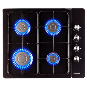 PremierTech® PremierTech Piano cottura a gas 60cm 4 fuochi Nero P460BL