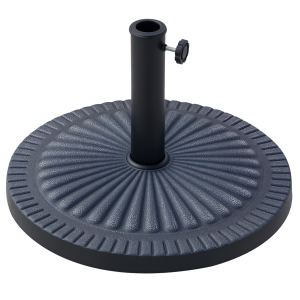 Altro Base Ombrellone Rotonda Per Pali Da Ø3,8-4,8cm Con Decorazione E Manopola, Peso 15kg Ø49x32cm