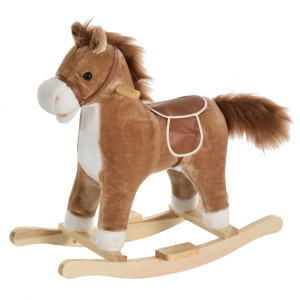 Altro Cavallo A Dondolo Giocattolo Con Suoni Realistici Per Bambini 3-6 Anni, Marrone
