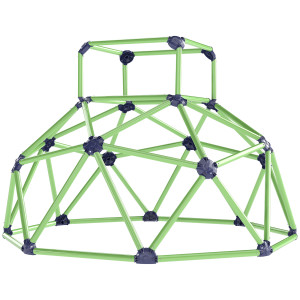 Altro Gioco Arrampicata Bambini 3-8 Anni A Cupola Con Bordi Smussati, In Pp, 182.5x182.5x119 Cm, Verde E Viola