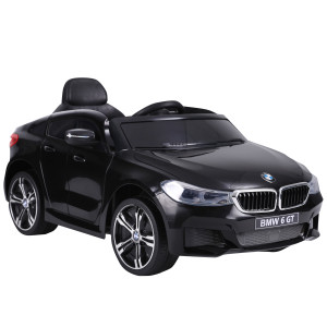 Altro Macchina Elettrica Per Bambini Bmw 6gt 6v, Macchina Telecomandata Con Musica E Fari Led, Mp3, Clacson, 106 X 64 X 51 Cm, Nero