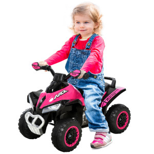 Altro Mini Quad Per Bambini 18-36 Mesi A Spinta Manuale Con Musiche Integrate E Ampio Manubri, Moto Per Bambini In Pp E Metallo, 67.5x38x44 Cm, Rosa
