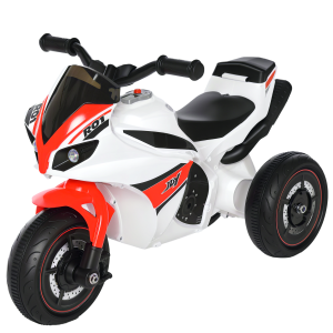 Altro Moto Giocattolo A 3 Ruote Per Bambini 18-36 Mesi, Motocicletta Cavalcabile Stile Polizia Con Musica E Fari Senza Pedali In Pp E Metallo Bianco E