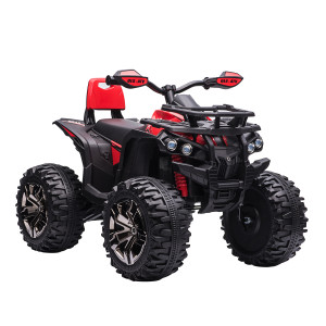 Altro Quad Per Bambini Elettrico 12v Con Fari E Batteria Ricaricabile, Età 3-5 Anni, 100x65x73cm, Rosso