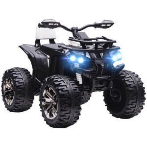 Altro Quad Elettrico Per Bambini 3-5 Anni A 12v Con Fari E Pedale, Presa Usb Per Musica, Bianco