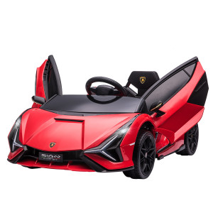 Altro Macchina Elettrica Per Bambini 3-5 Anni 12v Lamborghini Sian, 3-5km/h Auto Elettrica Per Bambini Con 2 Motori, Porte A Forbice, Fari E Musica,