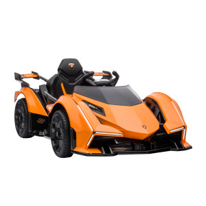 Altro Macchina Elettrica Per Bambini Lamborghini Con Telecomando, Fari Led E Musica, Età 3+ Anni, Arancione