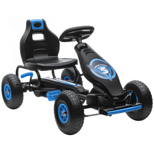 Altro Go Kart A Pedali Per Bambini Da 5-12 Anni Con Sedile Regolabile E Ruote In Gonfiabili, Blu