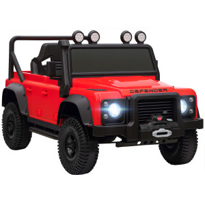 Altro Macchina Elettrica Per Bambini 3-5 Anni Land Rover Officiale 12v Con Telecomando, Sospensioni, Luci Led, Rosso