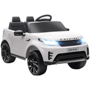 Altro Macchina Elettrica Per Bambini Licenza Land Rover Con Fari Led, Clacson E Telecomando, 105x68.5x58 Cm, Bianco
