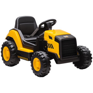 Altro Macchina Elettrica Per Bambini 3-6 Anni Marchio Ufficiale Cat 12v, Guida Manuale E Con Telecomando, Giallo