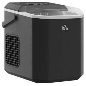 Altro Macchina Del Ghiaccio Autopulente Da 9 Cubetti In 6-13 Minuti, In Pp E Rame, 22.2x29.4x29 Cm, Nera