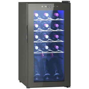 Altro Cantinetta Vino Frigo Per 15 Bottiglie, Capacità 44l, Con Controllo Temperatura E Ripiani Regolabili, Nero