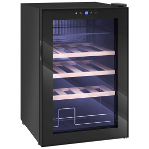 Altro Cantinetta Frigo Per Vino Da 53l Con Ripiani Regolabili Per 12 Bottiglie E 25 Lattine, 43x45x64 Cm, Nero