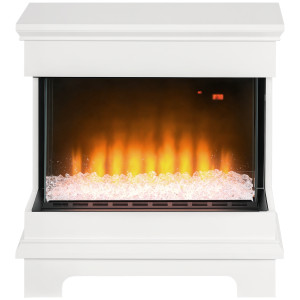 Altro Caminetto Elettrico A 10 Colori Con Spegnimento Automatico E Timer Da 12h, 61x28x66.5 Cm, Bianco