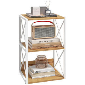 Altro Mobiletto Scaffale Per Soggiorno Cucina, Bagno 3 Ripiani Salvaspazio Legno 40x35x72.5cm