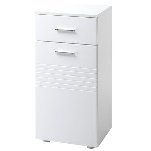 Altro Mobile Bagno In Legno Con Cassetto E Armadietto 1 Anta Con Mensole, 35x30x77.5cm