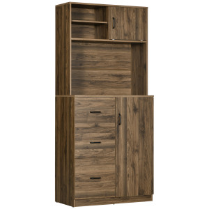Altro Credenza Moderna Con 3 Cassetti E Armadietti Mobile Dispensa In Legno