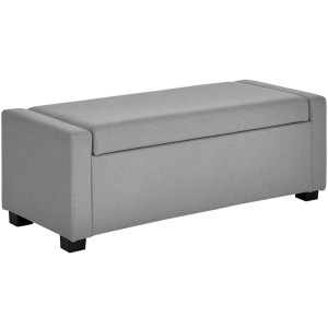 Altro Panca Fondoletto Con Vano Contenitore In Tessuto, 120x50x44cm Grigio