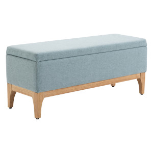 Altro Panca Imbottita Contenitore In Tessuto Con Design Scandinavo, 110x39x45acm Azzurro