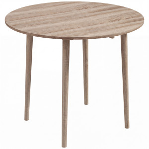 Altro Tavolo Pieghevole Moderno A Ribalta Per Cucina E Soggiorno, In Truciolato, Ø89x73.5 cm