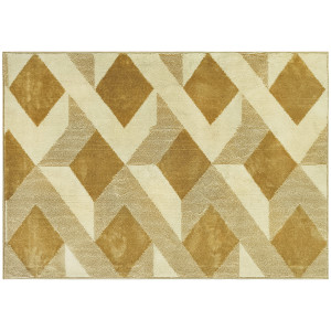 Altro Tappeto Moderno Da Soggiorno E Salotto, Ipoallergenico E Lavabile Con Effetto 3d, 230x160 Cm, Giallo
