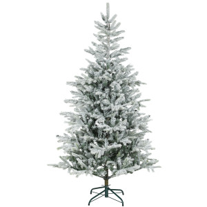 Altro Albero Di Natale Innevato Alto 180 Cm Con Rami Realistici E Base In Metallo Pieghevole