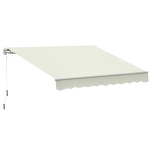 Altro Tenda Da Sole Avvolgibile A Caduta Con Manovella, In Alluminio E Poliestere, 3x2.5m, Bianco