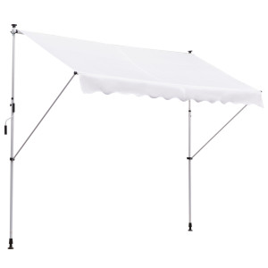Altro Tenda Da Sole A Bracci 3x1.5m Con Manovella E Struttura Telescopica, Bianco