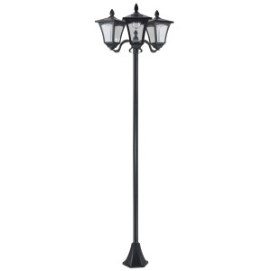 Altro Lampada Da Giardino Solare 3 Led Lampada Da Terra Esterno Classico Ip44, 51.5x47x182.5cm
