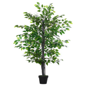 Altro Albero Baniano Artificiale, Pianta Finta Decorativa Interno Ed Esterno Alta 145cm, Verde