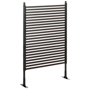 Altro Recinzione Divisorio Da Giardino Modulabile Autoportante In Acciaio, 93x22x150 Cm, Marrone