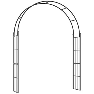 Altro Archetto Da Giardino Per Piante Rampicanti E Decorazioni, Metallo Nero, 157x40x223cm