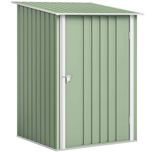 Altro Casetta Da Giardino Porta Attrezzi In Acciaio Galvanizzato Con Porta, 100x104x160 Cm, Verde Chiaro