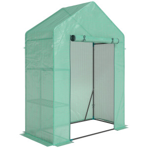 Altro Serra Da Giardino 143 X 73 X 195 Cm Con Scaffale A 2 Ripiani, Verde