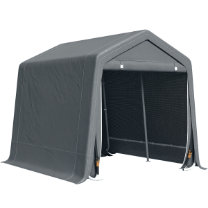 Altro Tendone Garage Per Auto, Moto E Attrezzi, In Metallo E Tessuto Pe, 280x240x240 Cm, Grigio