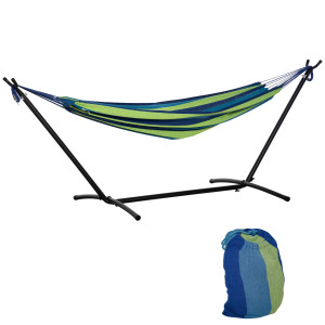 Altro Amaca Autoportante Con Supporto, Altezza Regolabile E Borsa Di Trasporto, 298x117x105 Cm, Verde