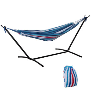 Altro Amaca Autoportante Con Supporto, Altezza Regolabile E Borsa Di Trasporto, 310x117x105 Cm, Bianco