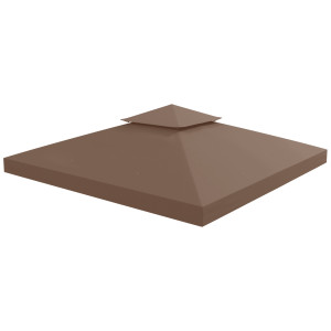 Altro Tetto Di Ricambio Per Gazebo 3x3m A 2 Livelli E Resistente Ai Raggi Uv, Caffè