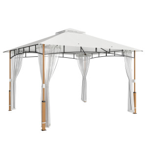 Altro Gazebo 3 X 3,6 M, Tetto Doppio Upf50+ Con Rete, Crema