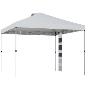 Altro Gazebo 3x3 M Pop Up Con Tasche Portaoggetti E Sacchi Di Sabbia, In Metallo E Tessuto Oxford, Bianco
