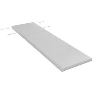 Altro Cuscino Per Sdraio E Lettino Prendisole In Tessuto Con Lacci Di Fissaggio, Grigio Chiaro